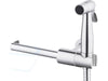 toiletdouche, wc sproeier RVS met toiletrolhouder 