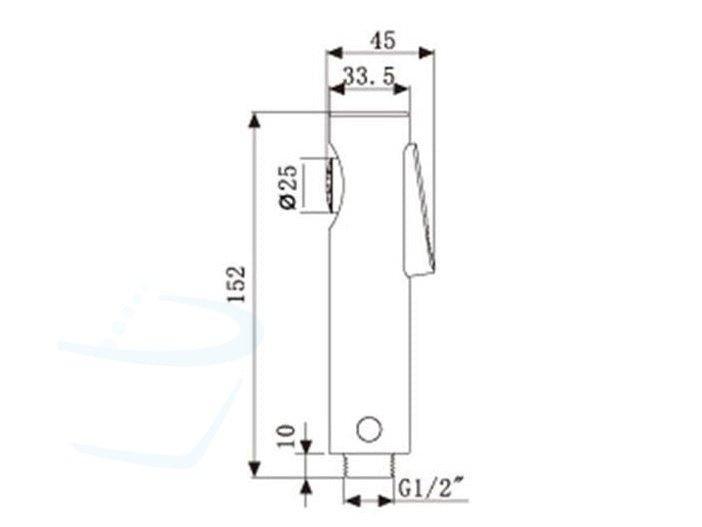 toiletdouche 'DuraSpray' afmetingen