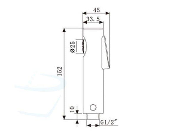 toiletdouche 'DuraSpray' afmetingen