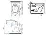 Design Turks Toilet RIM Free met functie afmetingen