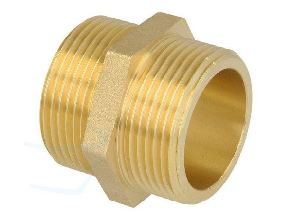 Dubbele nippel US/US met 6-kant 3/8"