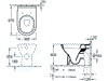 toilet voor bidet: Villeroy & Boch O.Novo staande closet pk back to wall 