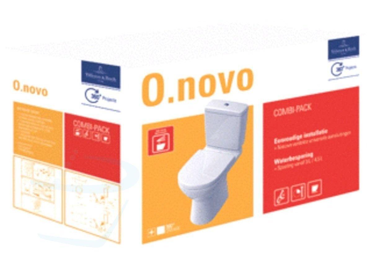 Villeroy en Boch O.novo combipack AO met zitting en reservoir wit