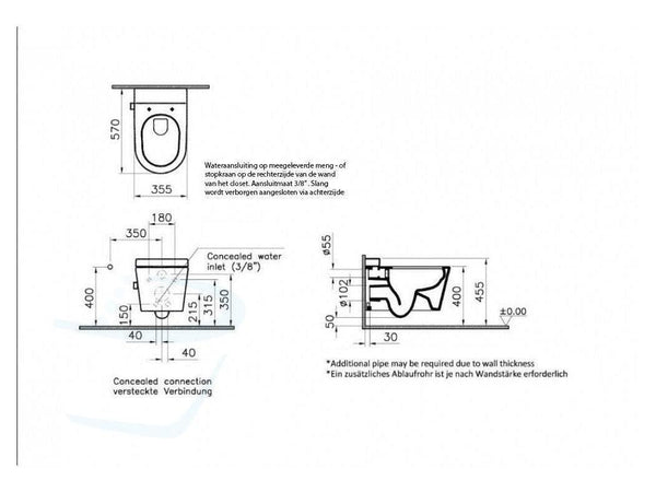 Vitra Nest turks toilet technische tekening
