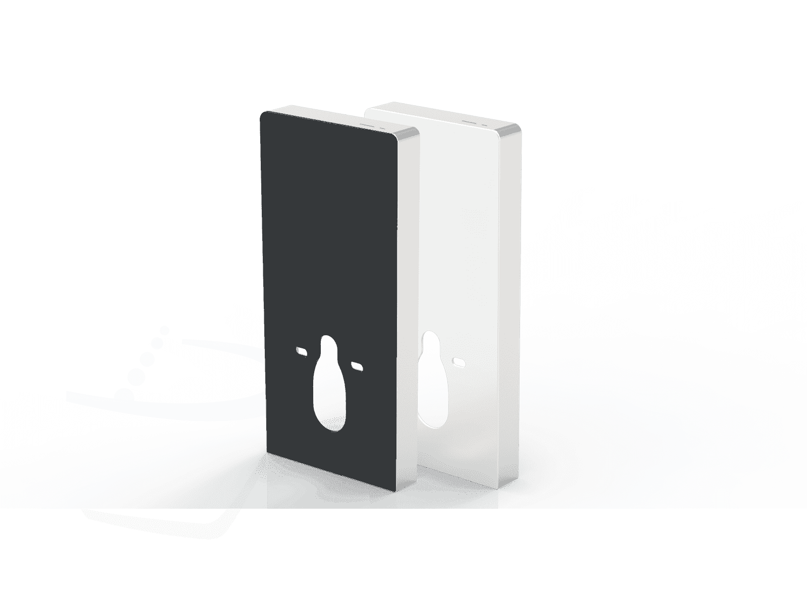 Monolith Popodusche Extern Reservoir  White Black Glass 