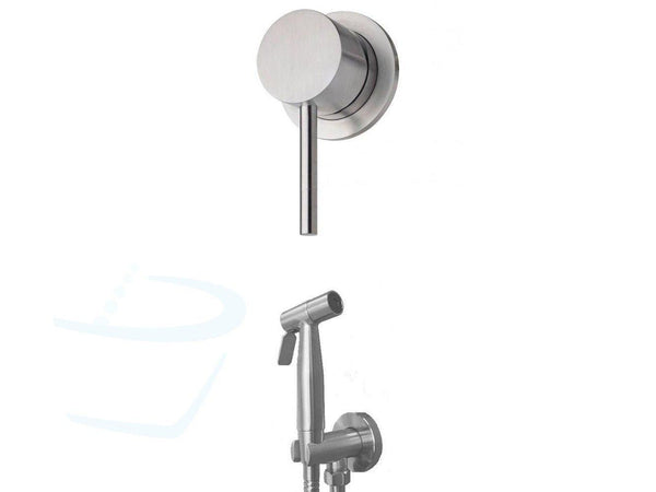 RVS Inbouw Toiletdouche Set Warm water