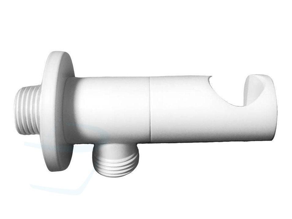 toiletdouche wandhouder stopkraan wit