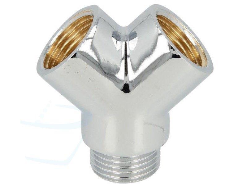 Splitter, Messing verchroomd 1/2